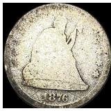 1876 Silver Seated Liberty Quarter NICELY  CIRCUL