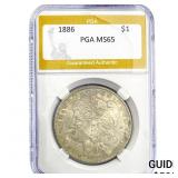 1886 Morgan Silver Dollar PGA MS65