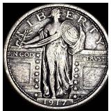 1917 Type 1 Standing Liberty Quarter LIGHTLY  CIR