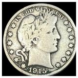 1915 Barber Half Dollar LIGHTLY CIRCULATED