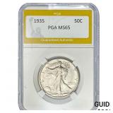 1935 Walking Liberty Half Dollar PGA MS65