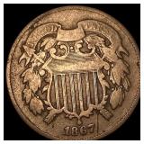 1867 Two-Cent Piece LIGHTLY CIRCULATED