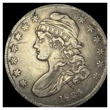 1834 Capped Bust Half Dollar NEARLY  UNCIRCULATED