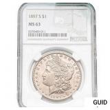 1897-S Morgan Silver Dollar NGC MS63