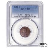 1914-D Wheat Cent PCGS F15