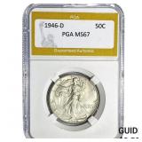 1946-D Walking Liberty Half Dollar PGA MS67