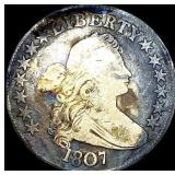 1807 Silver Draped Bust Half Dollar NICELY  CIRCU