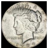1934-S Silver Peace Dollar NEARLY  UNCIRCULATED
