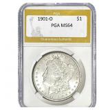 1901-O Morgan Silver Dollar PGA MS64