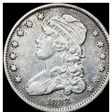 1833 Capped Bust Silver Quarter NEARLY  UNCIRCULA