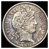 1907-S Silver Barber Dime CHOICE BU