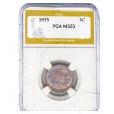 1935 Buffalo Nickel PGA MS65