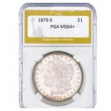 1879-S Morgan Silver Dollar PGA MS64+