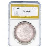 1889 Morgan Silver Dollar PGA MS65