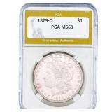 1879-O Morgan Silver Dollar PGA MS63