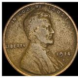 1914-D Lincoln Wheat Cent LIGHTLY CIRCULATED