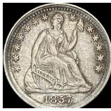1857 Seated Liberty Half Dime CLOSELY  UNCIRCULAT