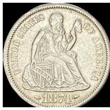 1874-S Seated Liberty Dime CLOSELY  UNCIRCULATED
