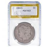 1904-S Morgan Silver Dollar PGA AG3