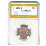 1937-D Buffalo Nickel PGA MS67+