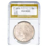 1923 Silver Peace Dollar PGA MS65