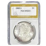 1880-S Morgan Silver Dollar PGA MS65+