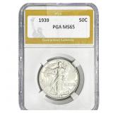 1939 Walking Liberty Half Dollar PGA MS65