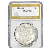 1902-O Morgan Silver Dollar PGA MS65