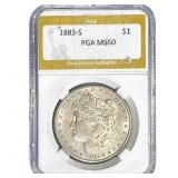1883-S Morgan Silver Dollar PGA MS67