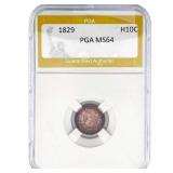 1829 Capped Bust Half Dime PGA MS64
