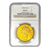 1898-S $20 Gold Double Eagle NGC MS64