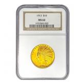 1913 $10 Gold Eagle NGC MS62