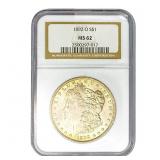 1892-O Morgan Silver Dollar NGC MS62