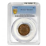1866 Two Cent Piece PCGS PR64 BN