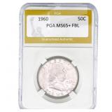1960 Franklin Half Dollar PGA MS65+ FBL