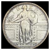 1917 Type 1 Standing Liberty Quarter NEARLY  UNCI