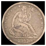 1844-O Seated Liberty Half Dollar ABOUT  UNCIRCUL
