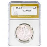 1940-S Walking Liberty Half Dollar PGA MS66