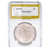 1879-S Morgan Silver Dollar PGA MS65