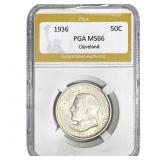 1936 Cleveland Half Dollar PGA MS66