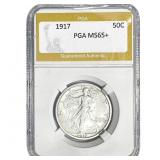 1917 Walking Liberty Half Dollar PGA MS65+