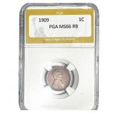 1909 Wheat Cent PGA MS66 RB