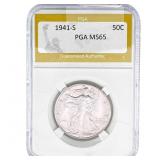 1941-S Walking Liberty Half Dollar PGA MS65