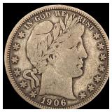 1906-D Silver Barber Half Dollar LIGHTLY  CIRCULA