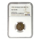 1955 Wheat Cent NGC AU55 BN DDO