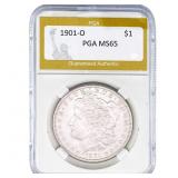 1901-O Morgan Silver Dollar PGA MS65