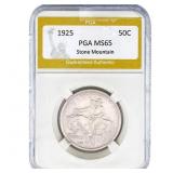 1925 Stone Mountain Half Dollar PGA MS65