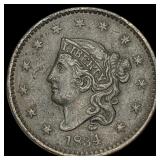1834 Coronet Head Large Cent CLOSELY  UNCIRCULATE