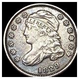 1829 Capped Bust Dime NEARLY UNCIRCULATED