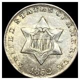 1852 Silver Three-Cent Piece UNCIRCULATED